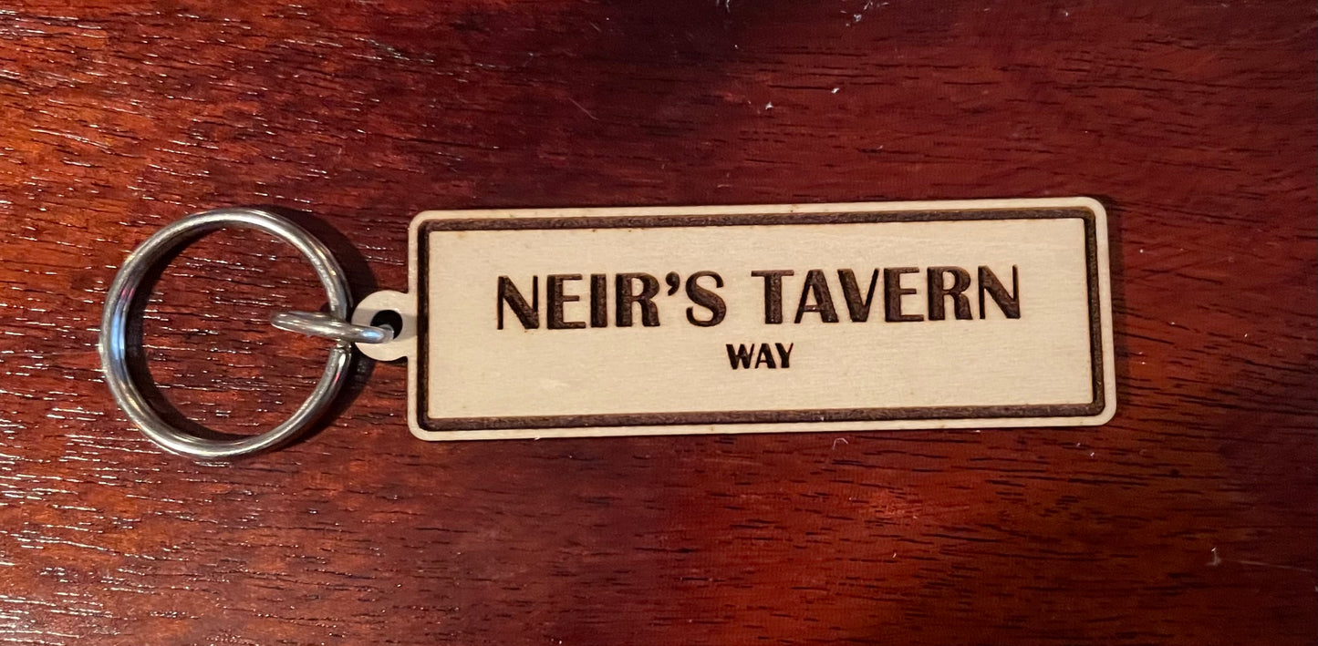 NEIR'S TAVERN WAY WOODEN KEY-CHAIN